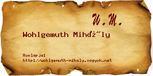 Wohlgemuth Mihály névjegykártya
